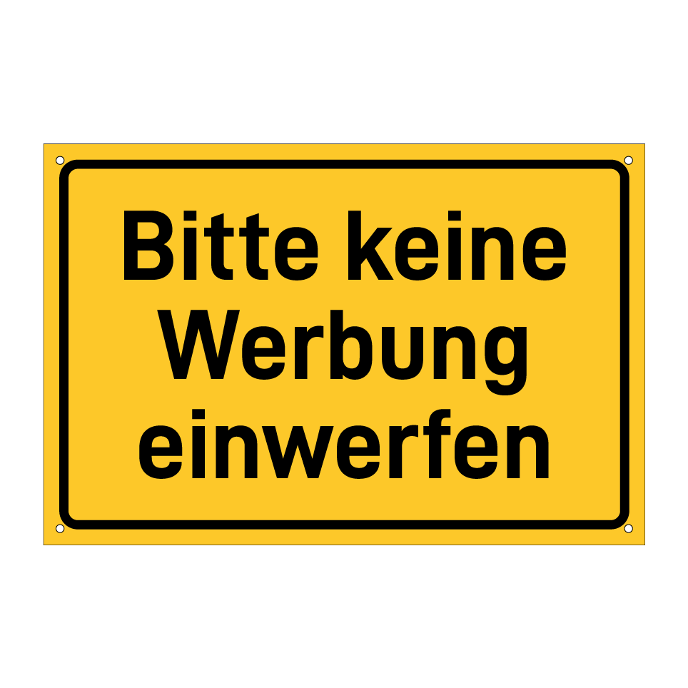 Bitte keine Werbung einwerfen