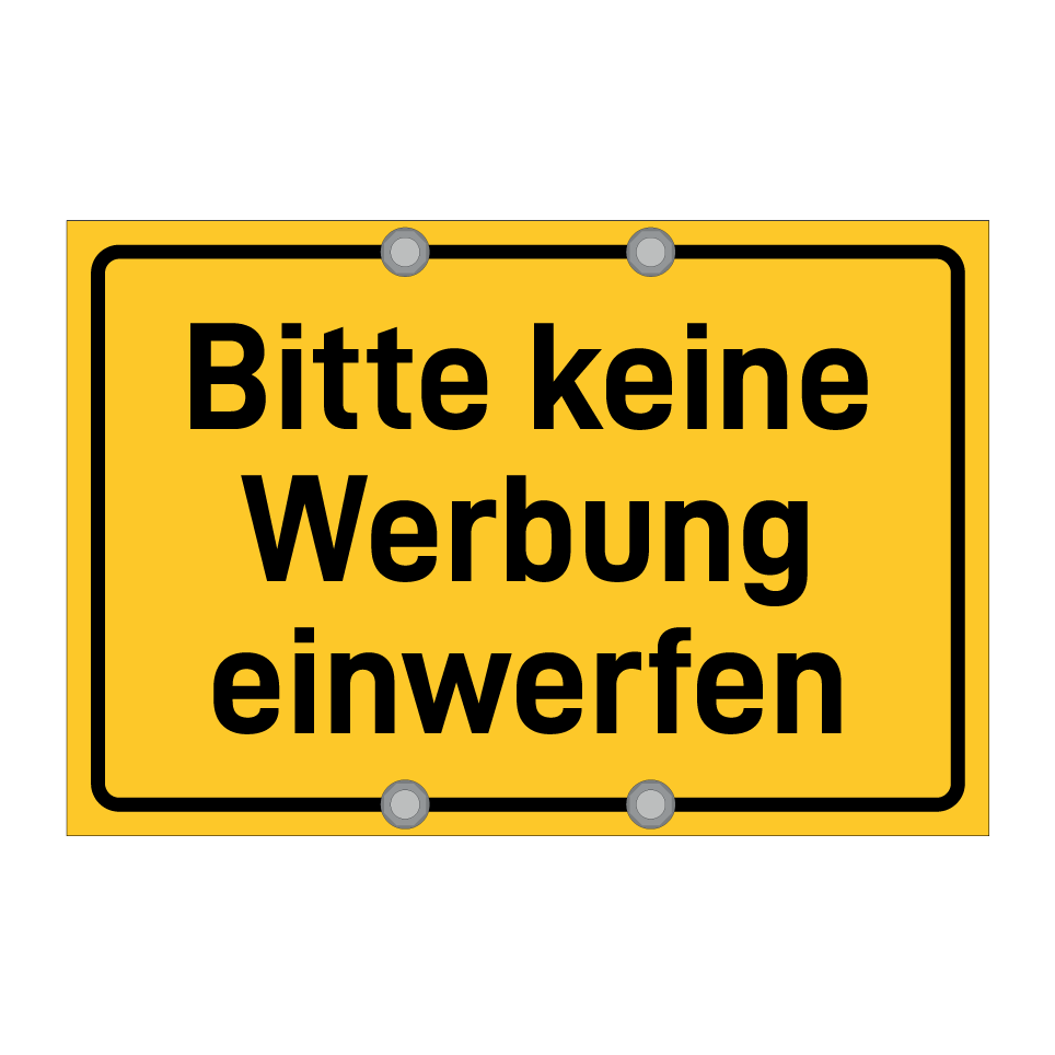 Bitte keine Werbung einwerfen