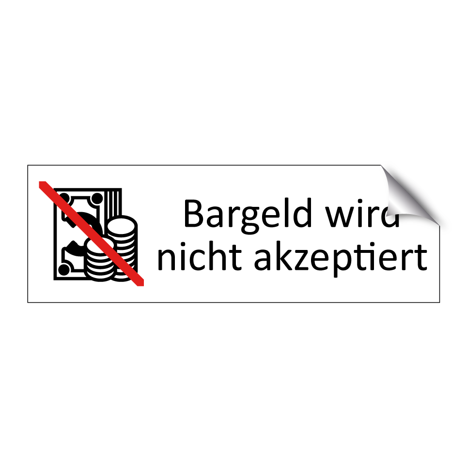 Bargeld wird nicht akzeptiert