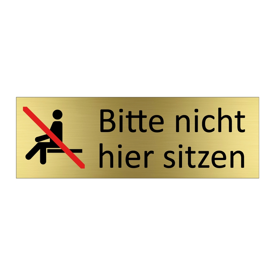 Bitte nicht hier sitzen