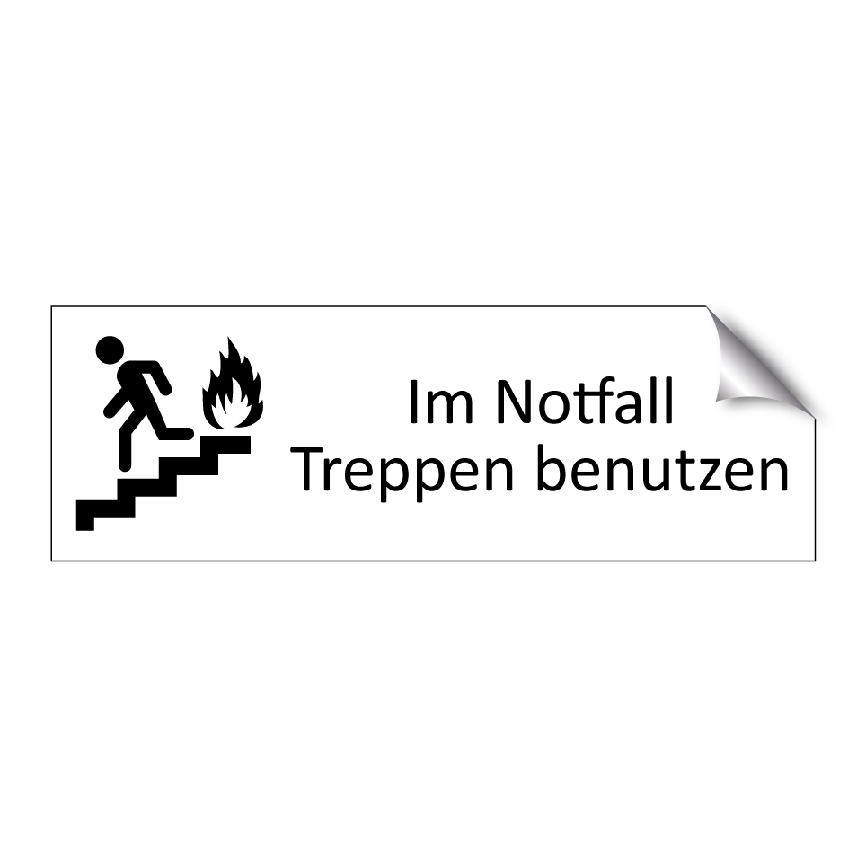 Im Notfall Treppen benutzen