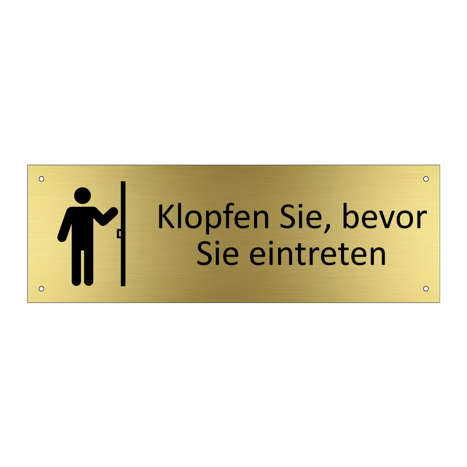 Klopfen Sie, bevor Sie eintreten