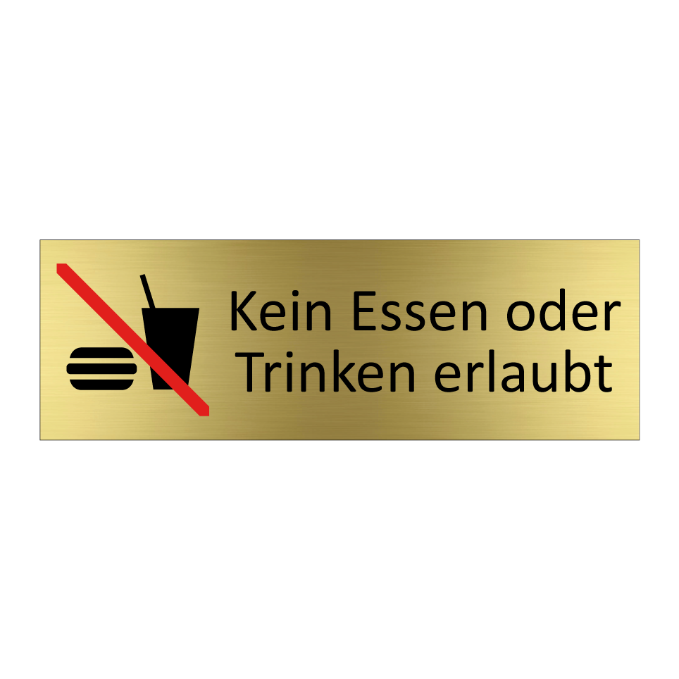 Kein Essen oder Trinken erlaubt