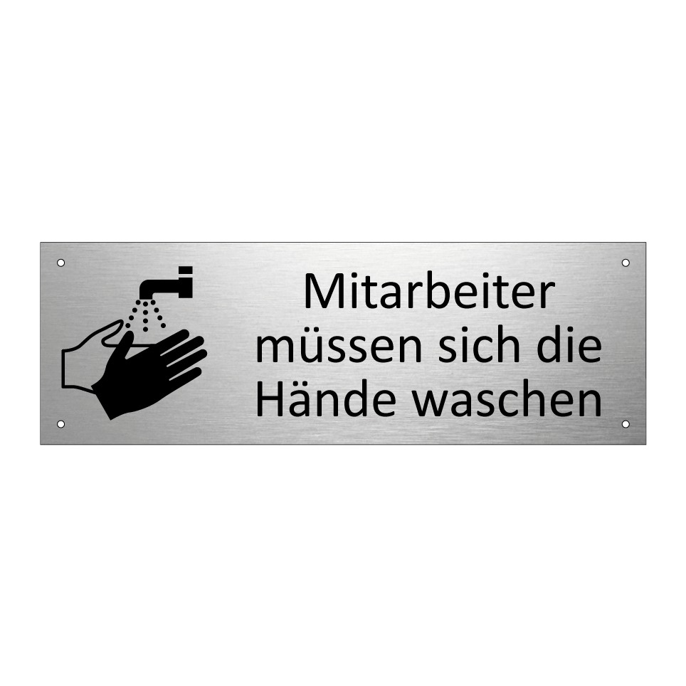 Mitarbeiter müssen sich die Hände waschen