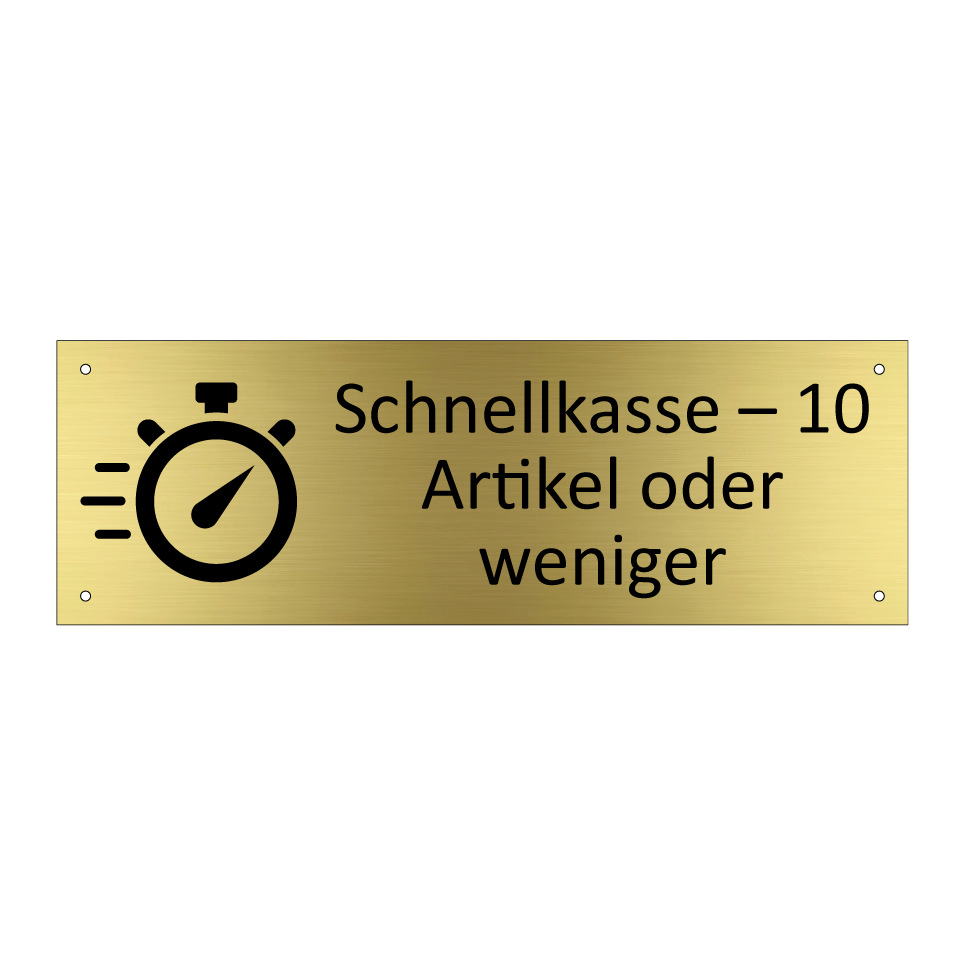 Schnellkasse – 10 Artikel oder weniger