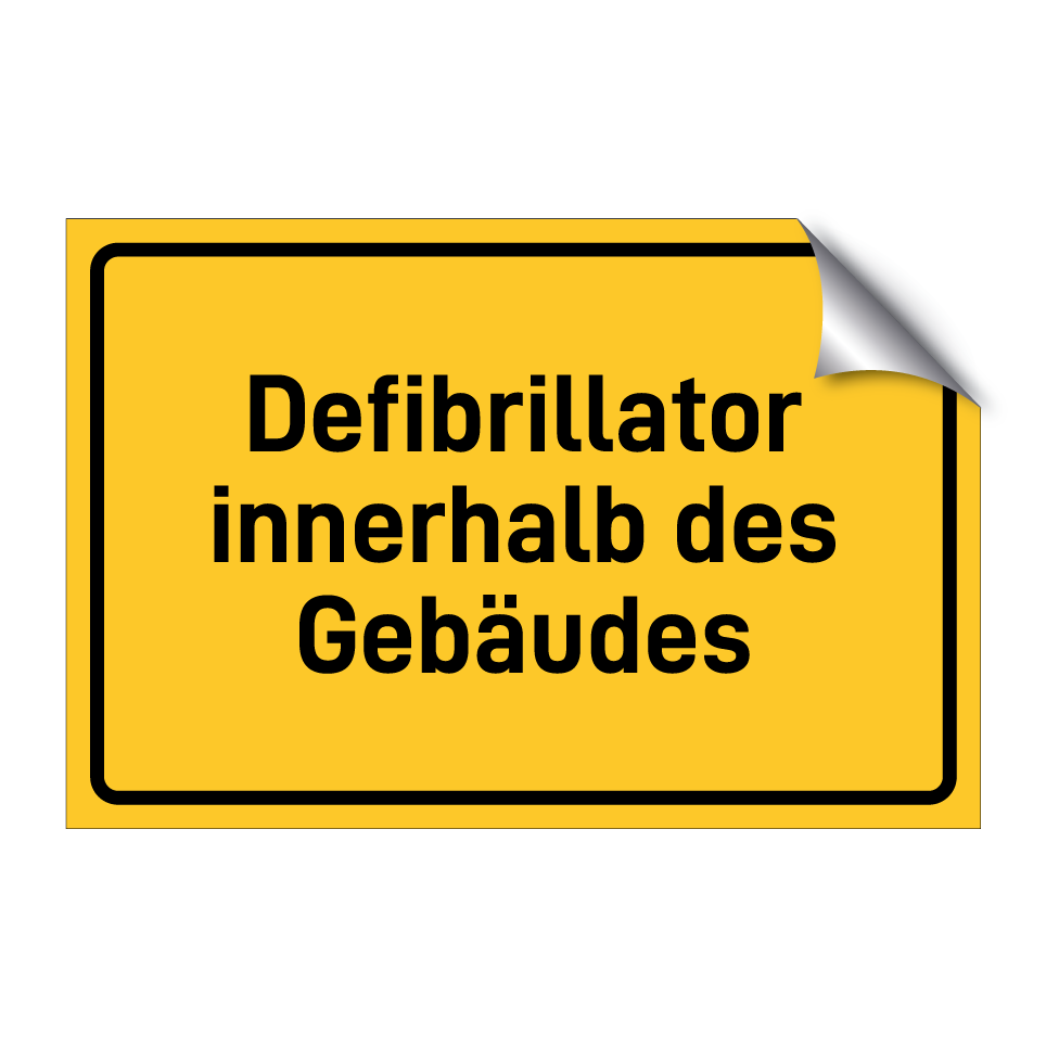 Defibrillator innerhalb des Gebäudes