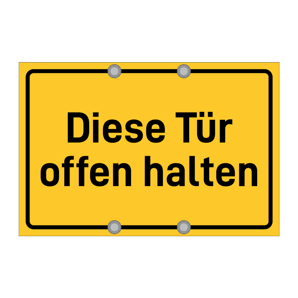 Diese Tür offen halten