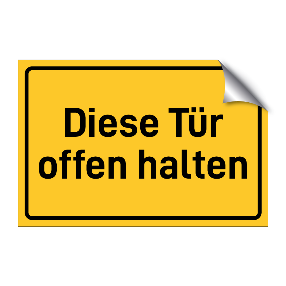 Diese Tür offen halten