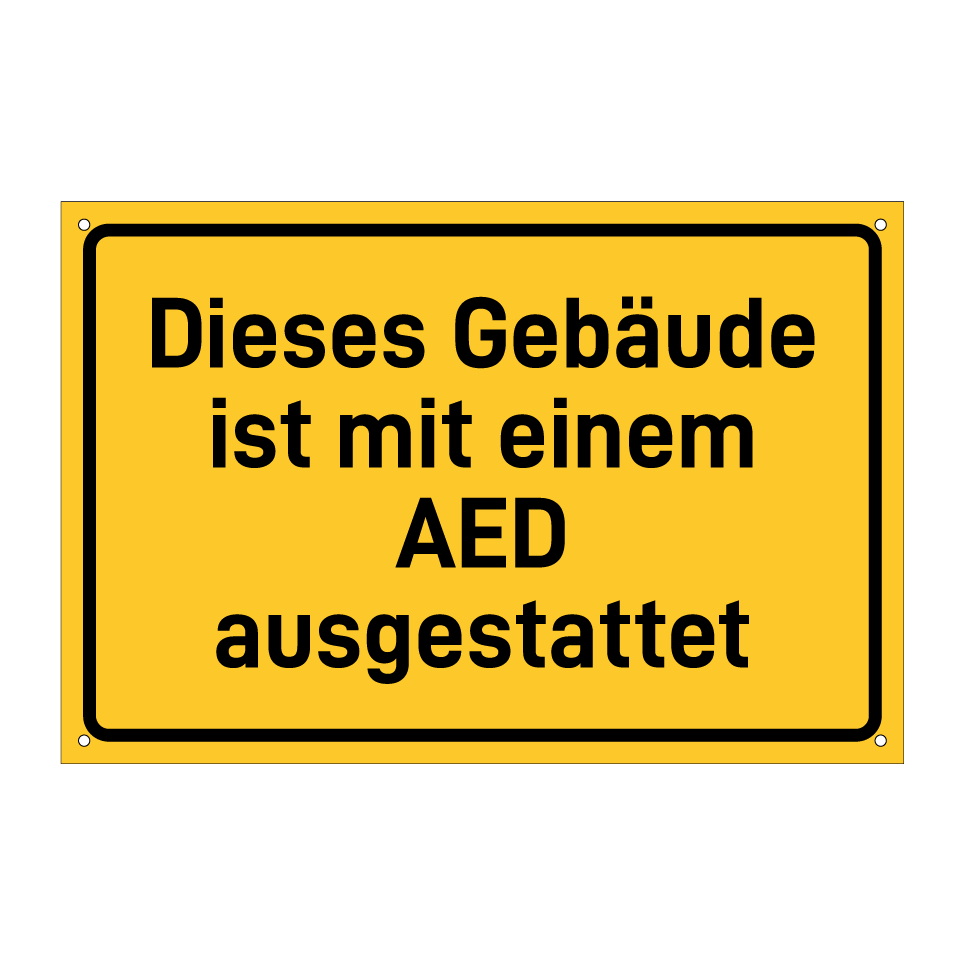 Dieses Gebäude ist mit einem AED ausgestattet