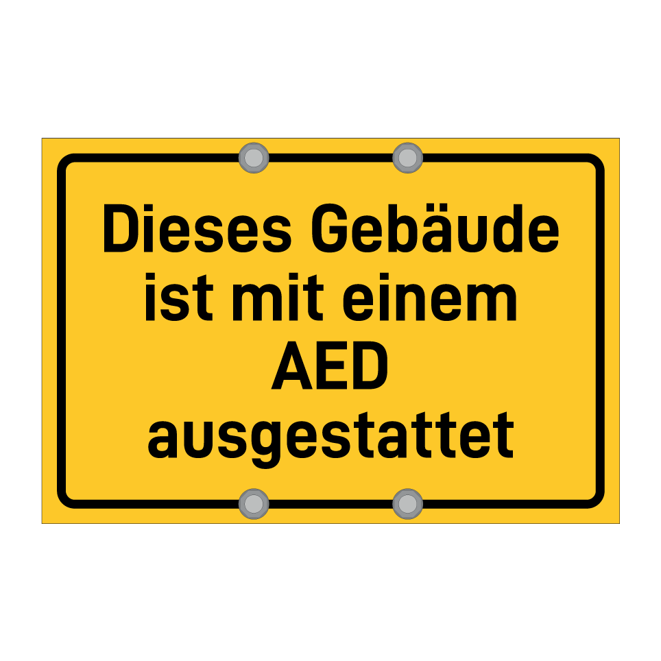 Dieses Gebäude ist mit einem AED ausgestattet