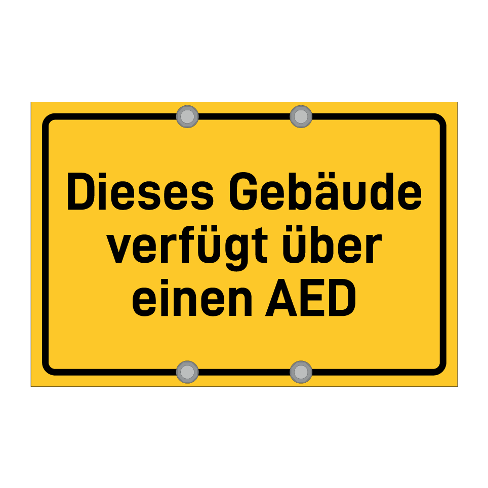 Dieses Gebäude verfügt über einen AED