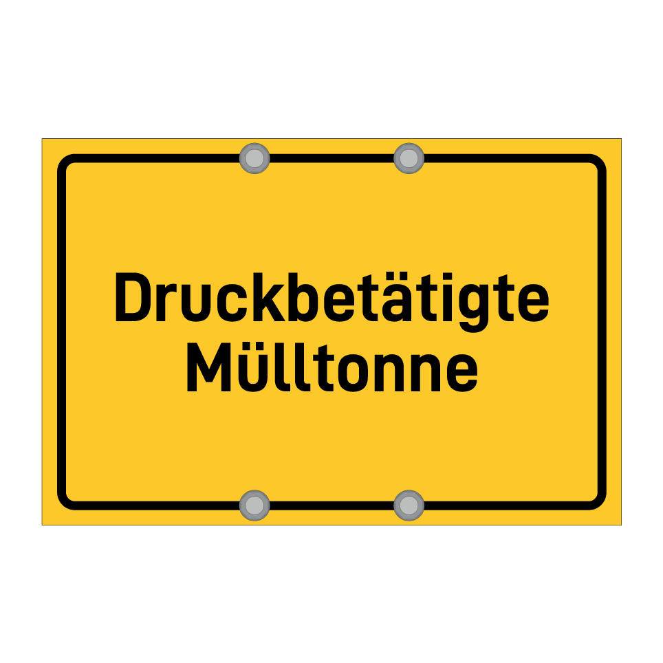 Druckbetätigte Mülltonne