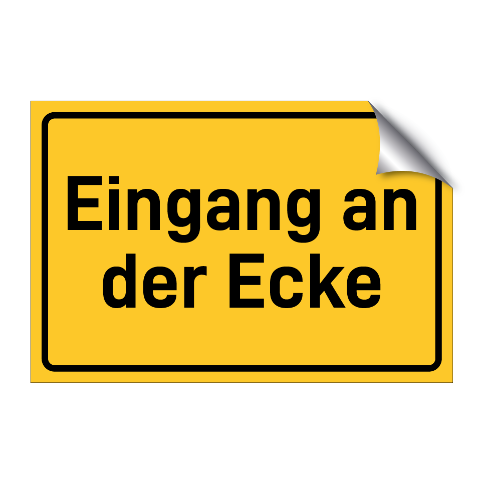 Eingang an der Ecke