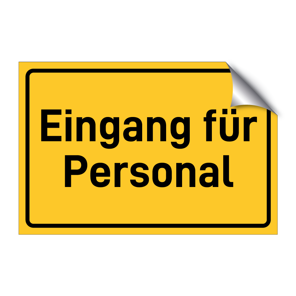 Eingang für Personal