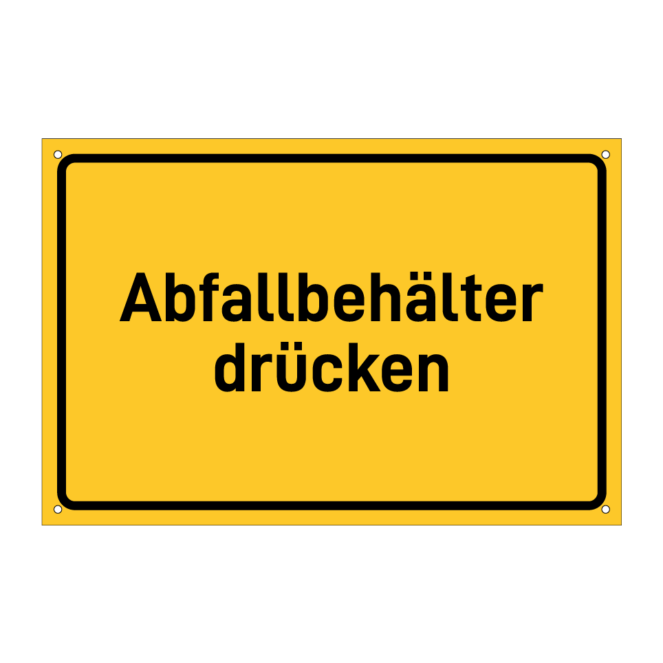 Abfallbehälter drücken