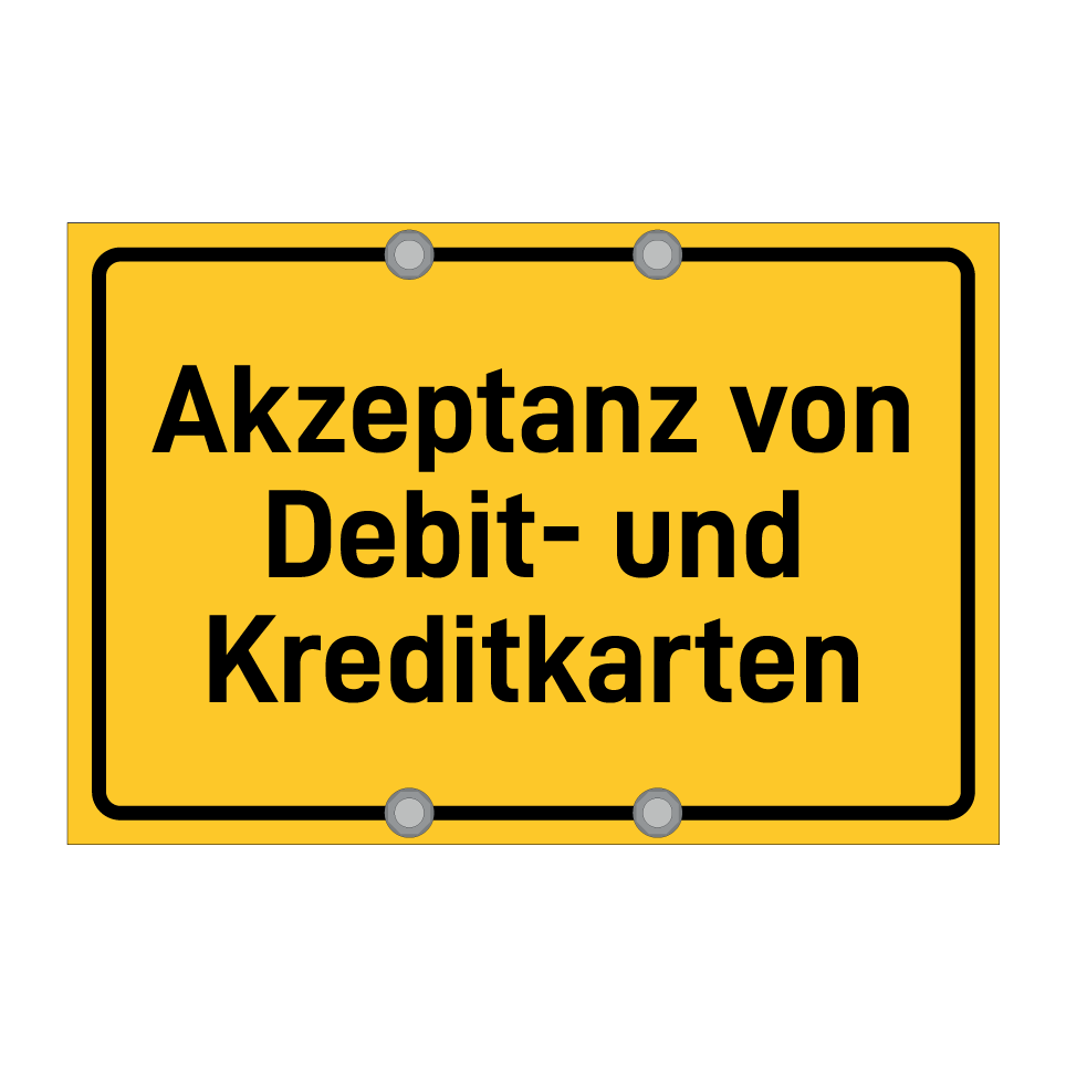 Akzeptanz von Debit- und Kreditkarten