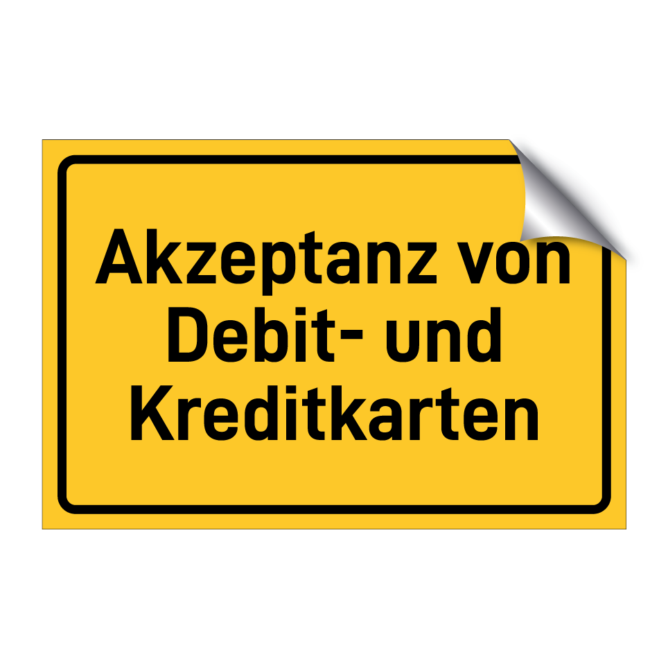 Akzeptanz von Debit- und Kreditkarten