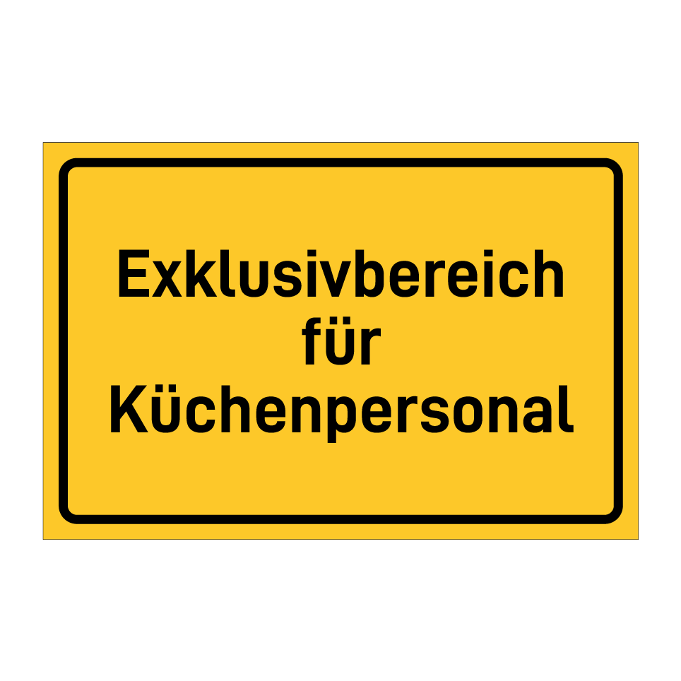 Exklusivbereich für Küchenpersonal