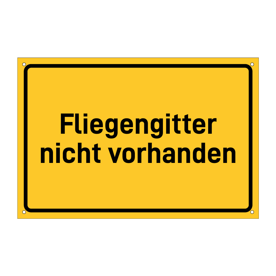 Fliegengitter nicht vorhanden