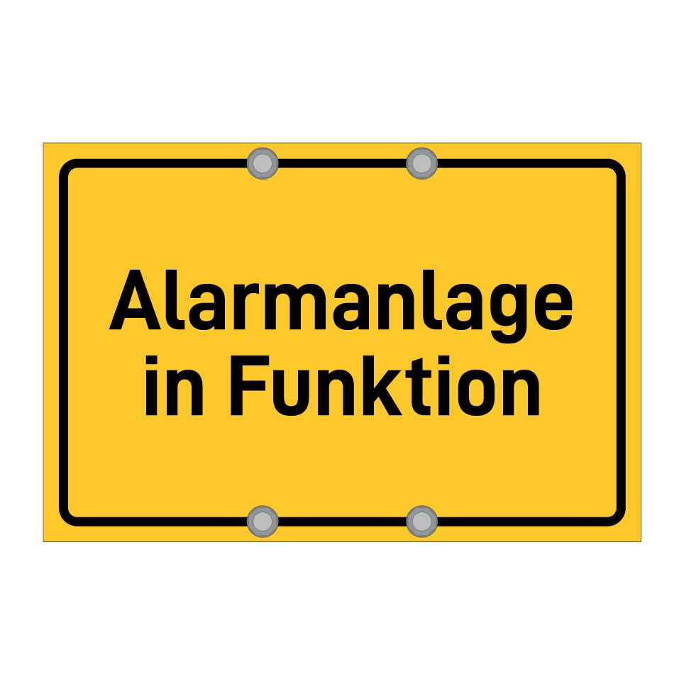 Alarmanlage in Funktion
