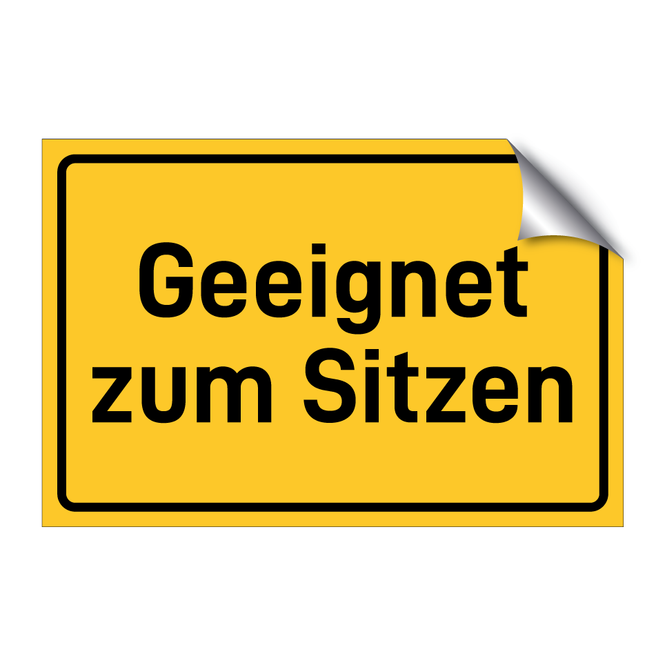 Geeignet zum Sitzen