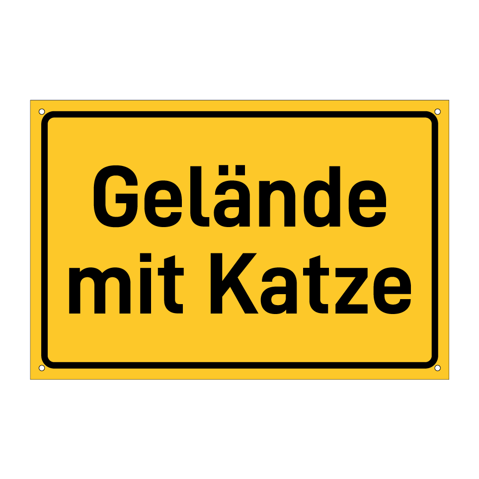 Gelände mit Katze