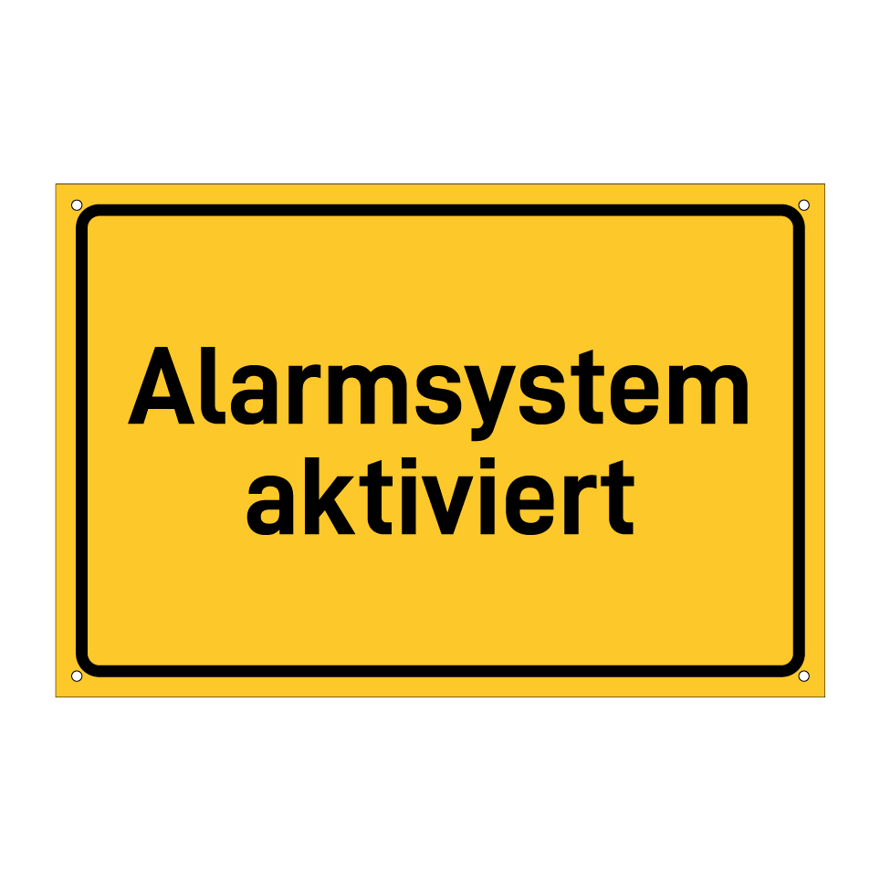 Alarmsystem aktiviert
