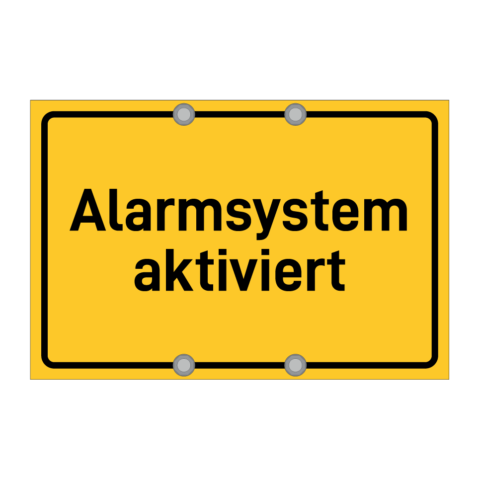Alarmsystem aktiviert