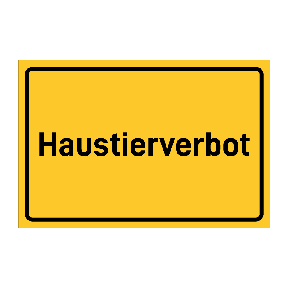 Haustierverbot