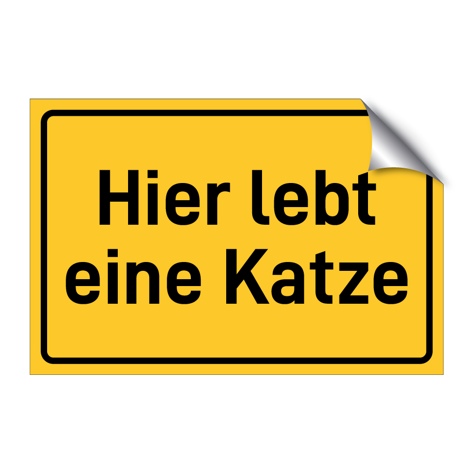 Hier lebt eine Katze