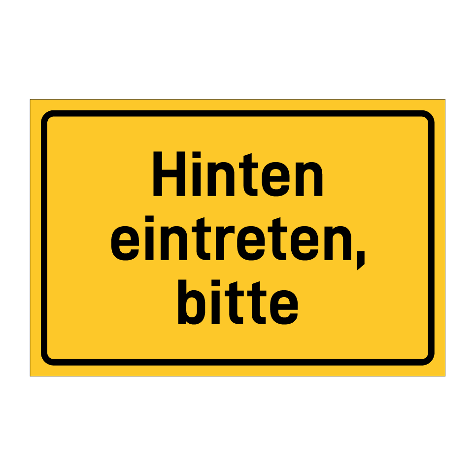 Hinten eintreten, bitte