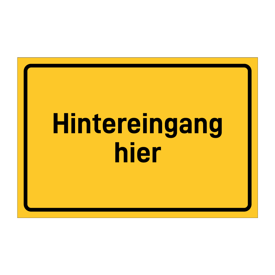 Hintereingang hier