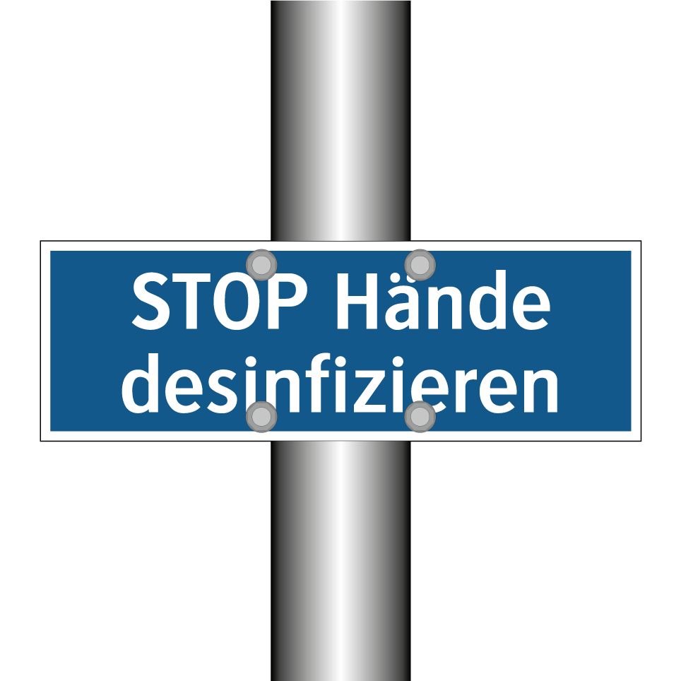 STOP Hände desinfizieren
