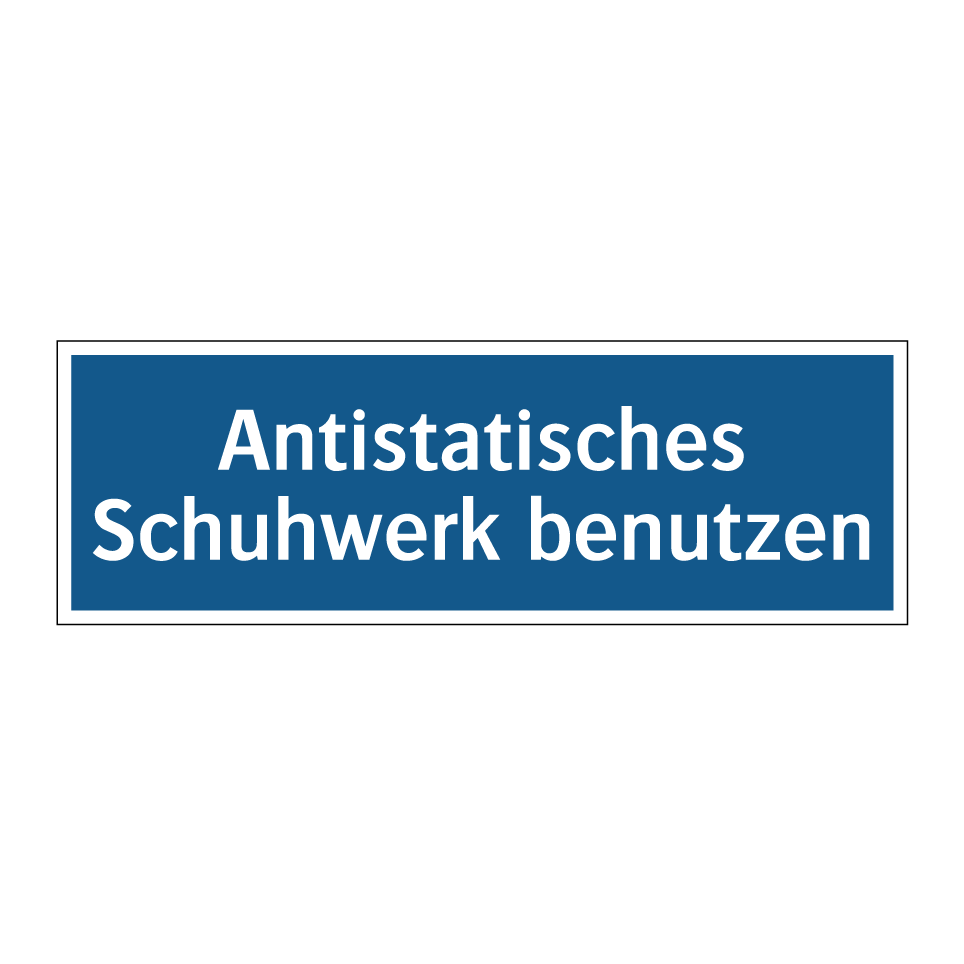 Antistatisches Schuhwerk benutzen