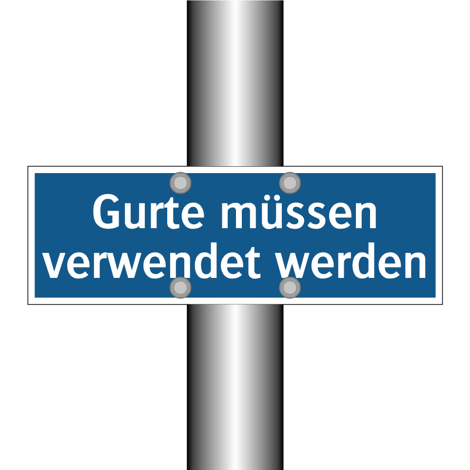 Gurte müssen verwendet werden