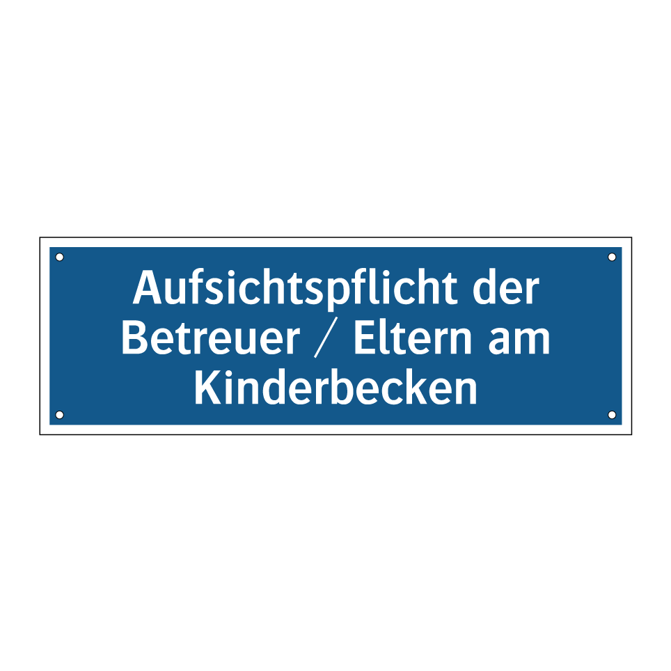 Aufsichtspflicht der Betreuer / Eltern am Kinderbecken