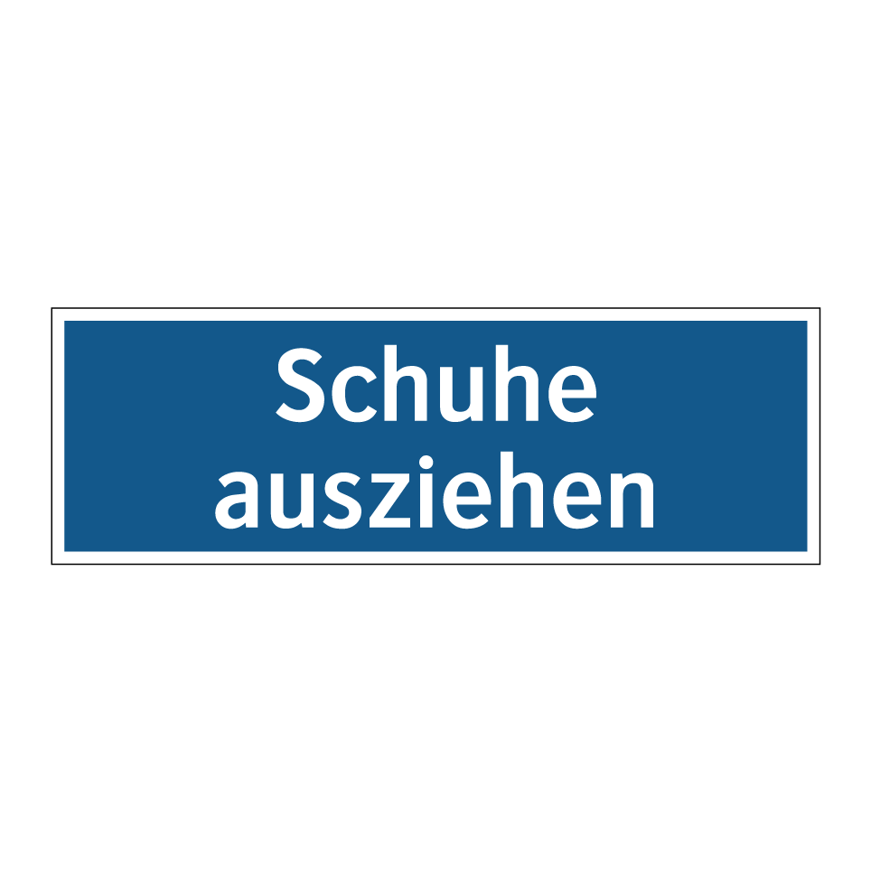 Schuhe ausziehen