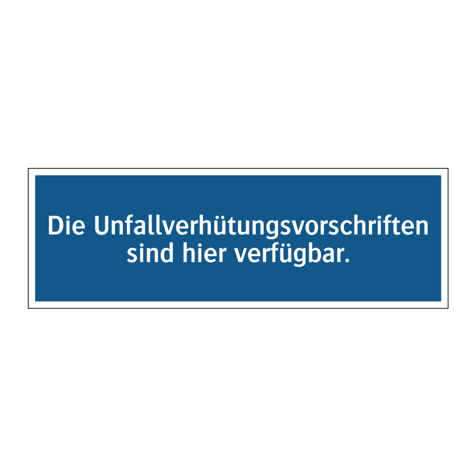 Die Unfallverhütungsvorschriften sind hier verfügbar.