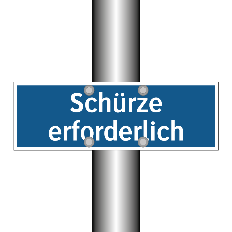 Schürze erforderlich