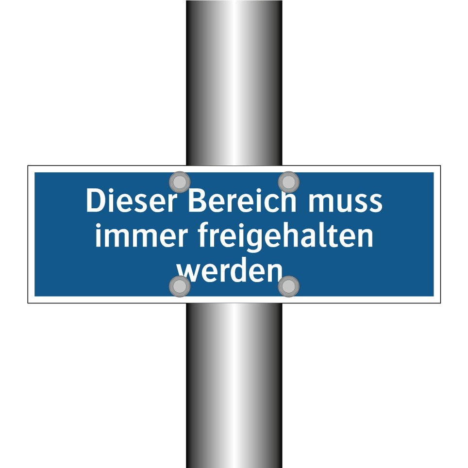 Dieser Bereich muss immer freigehalten werden.