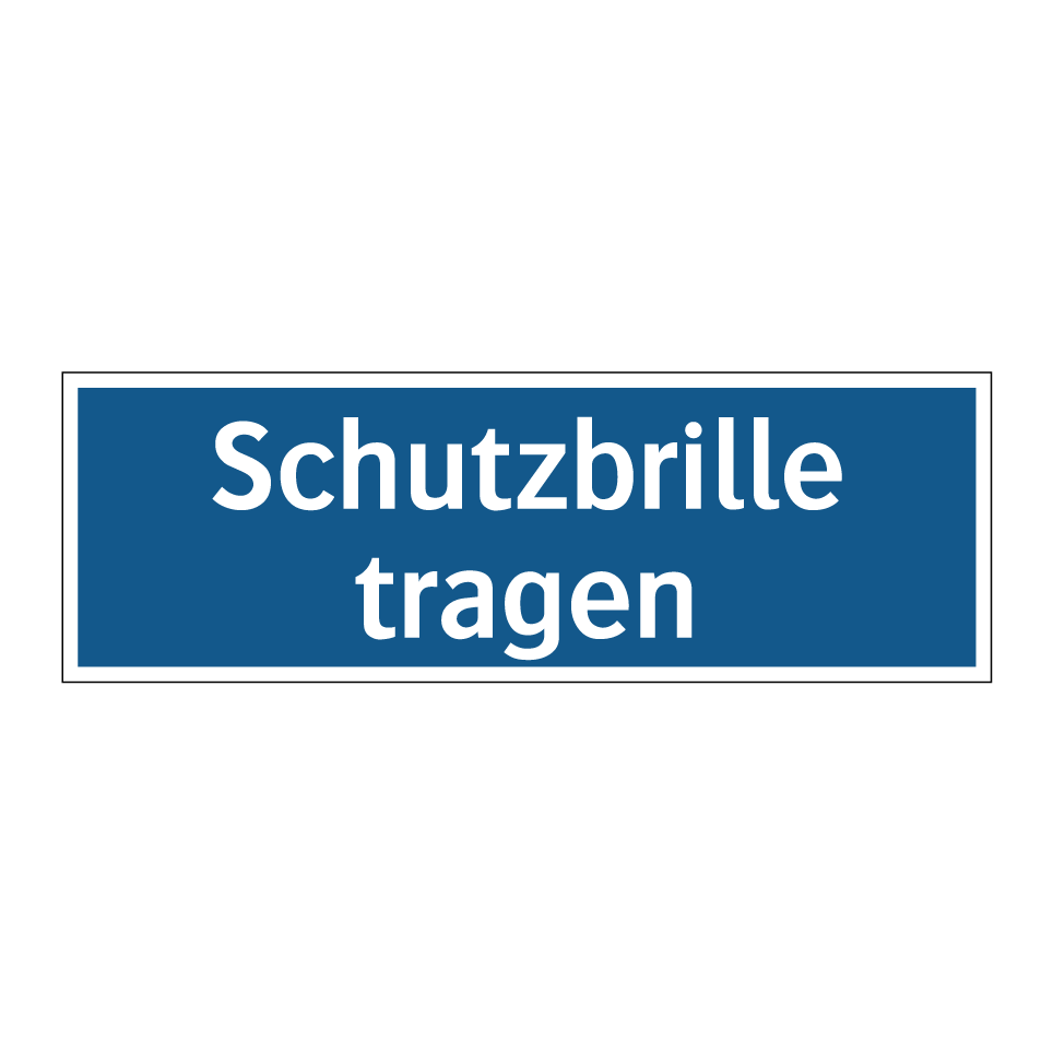 Schutzbrille tragen