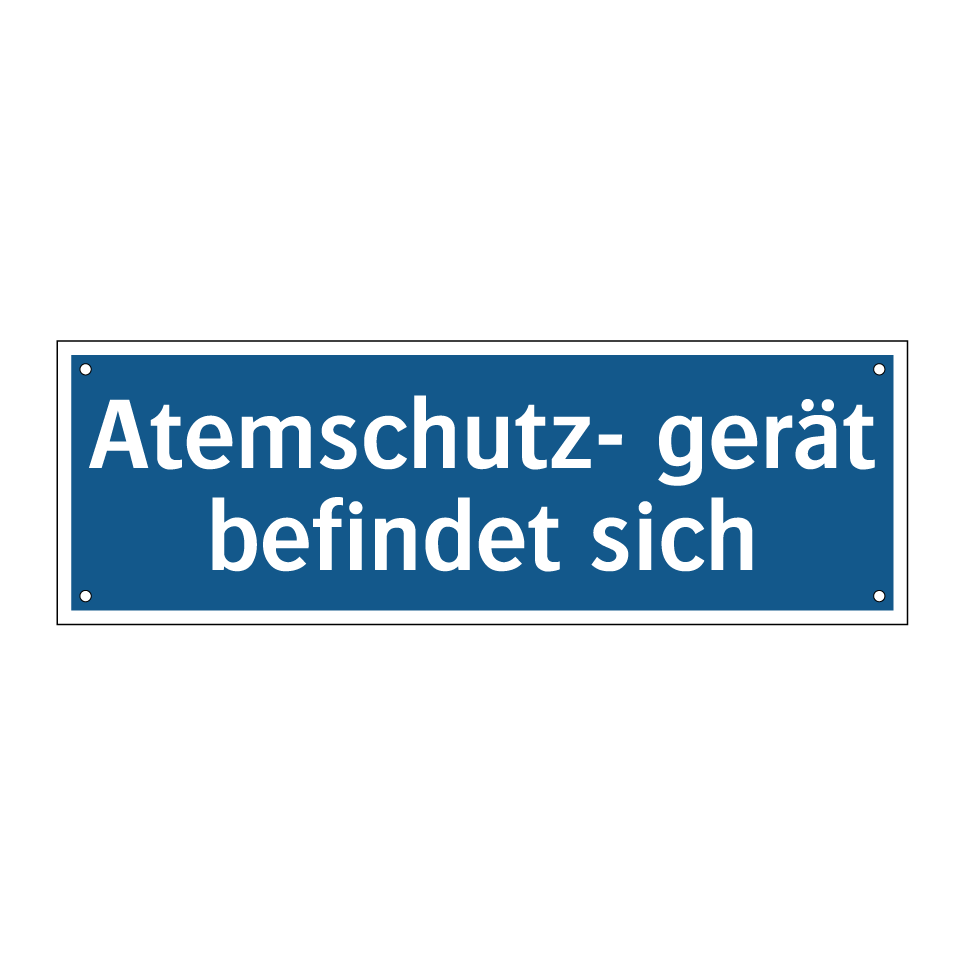 Atemschutz- gerät befindet sich