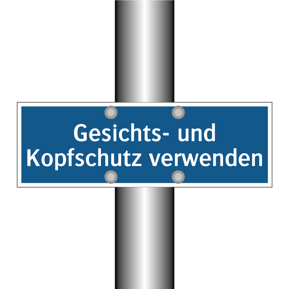 Gesichts- und Kopfschutz verwenden