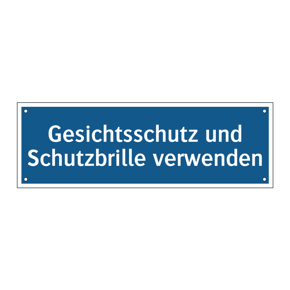 Gesichtsschutz und Schutzbrille verwenden
