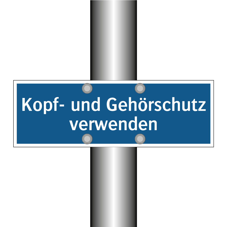 Kopf- und Gehörschutz verwenden