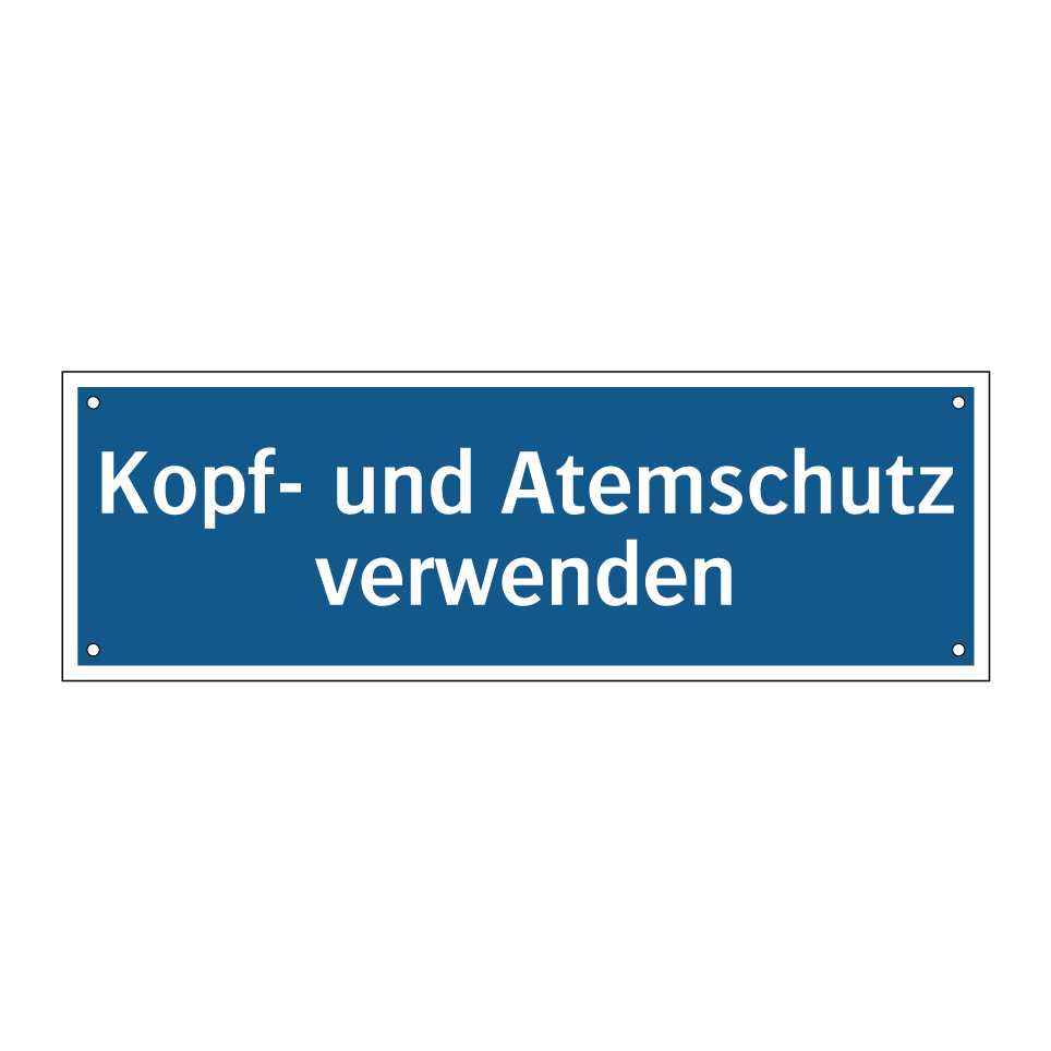 Kopf- und Atemschutz verwenden