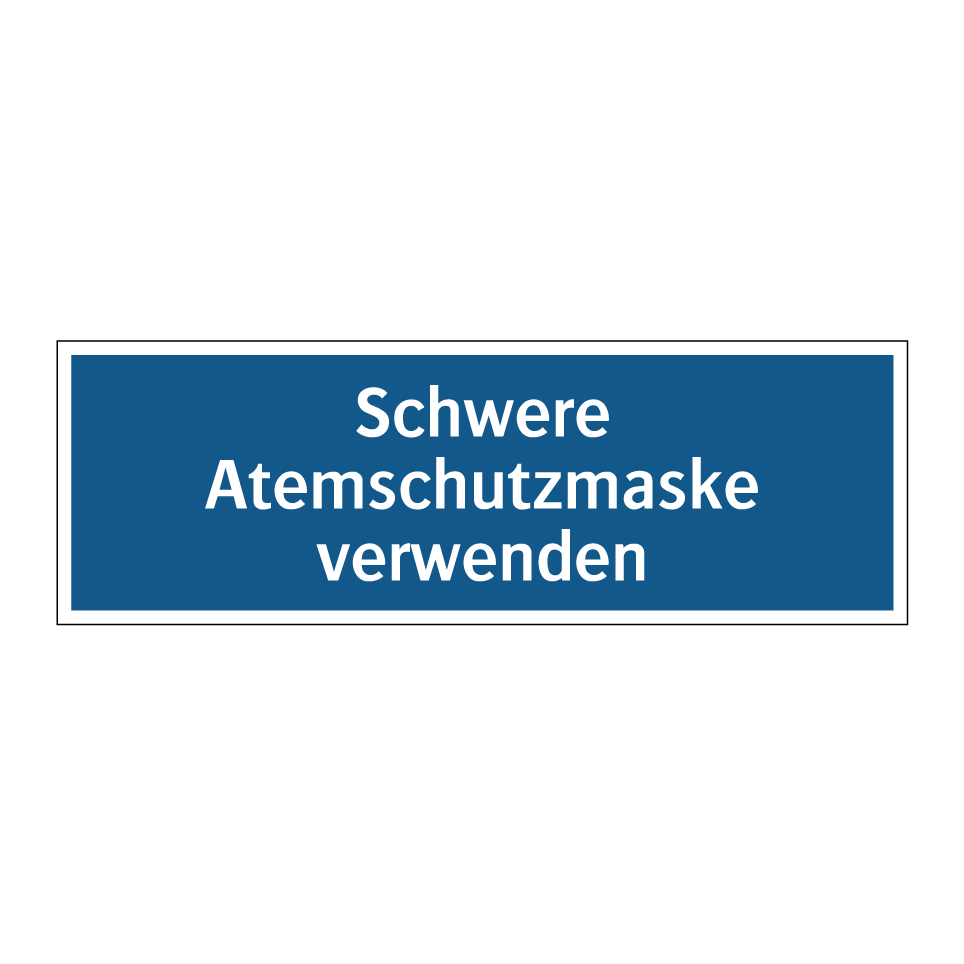 Schwere Atemschutzmaske verwenden