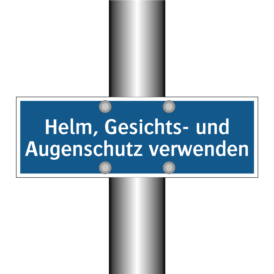 Helm, Gesichts- und Augenschutz verwenden