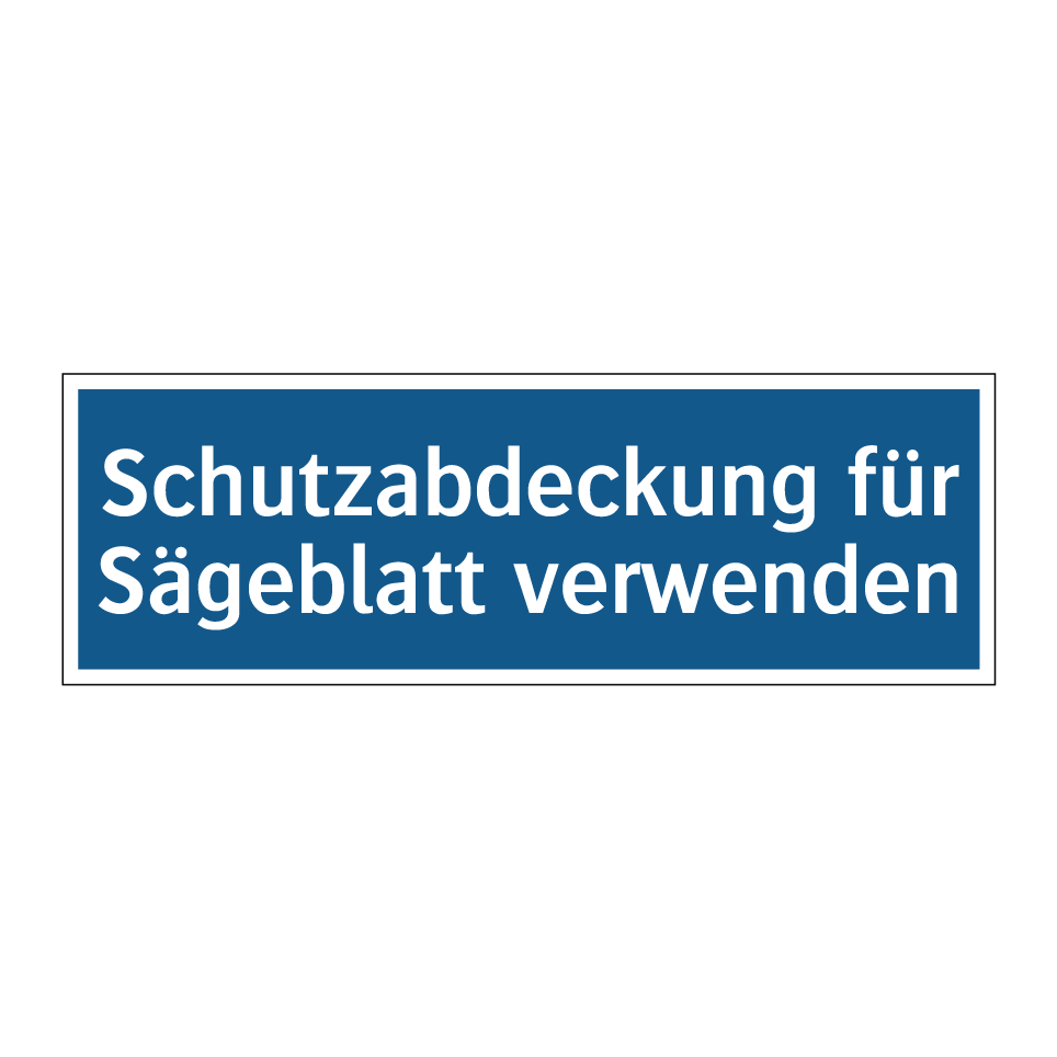 Schutzabdeckung für Sägeblatt verwenden