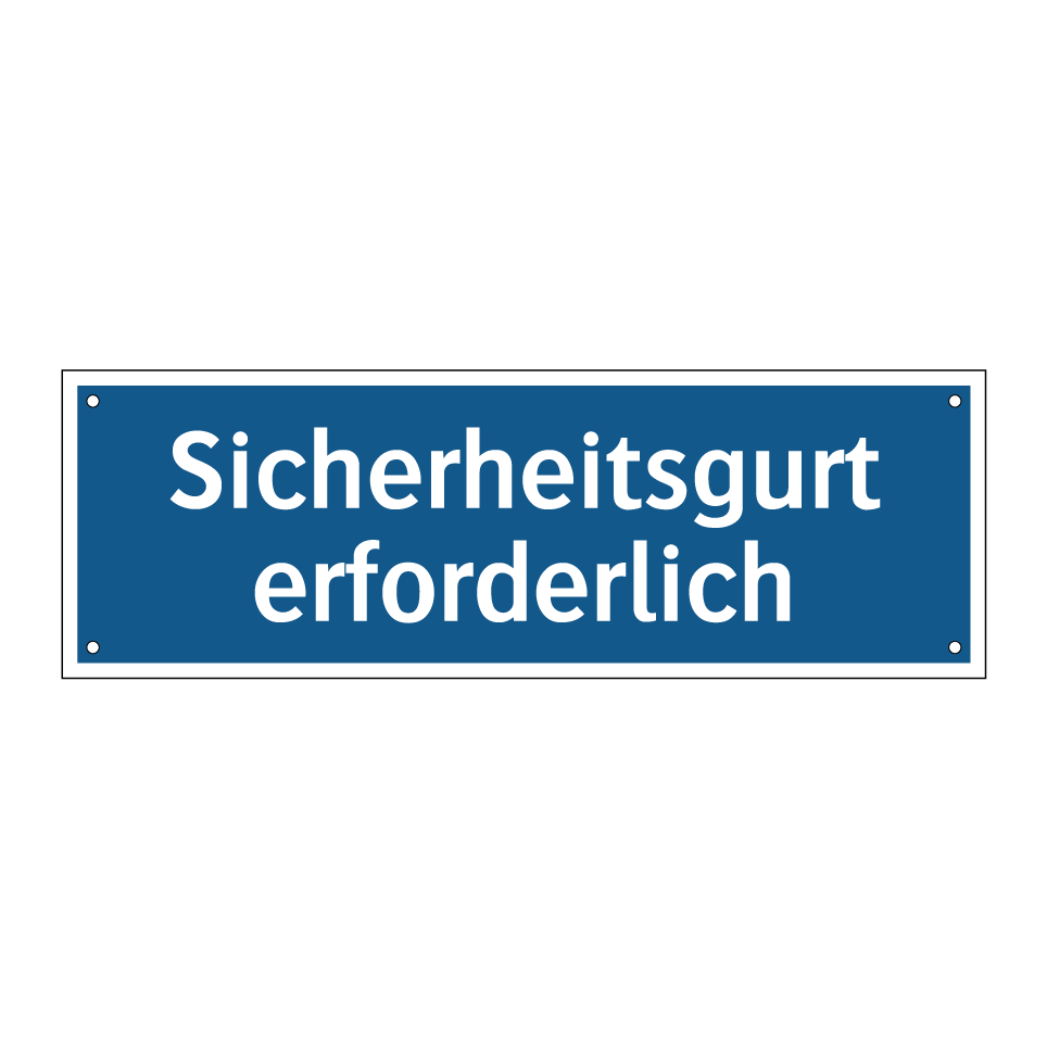 Sicherheitsgurt erforderlich